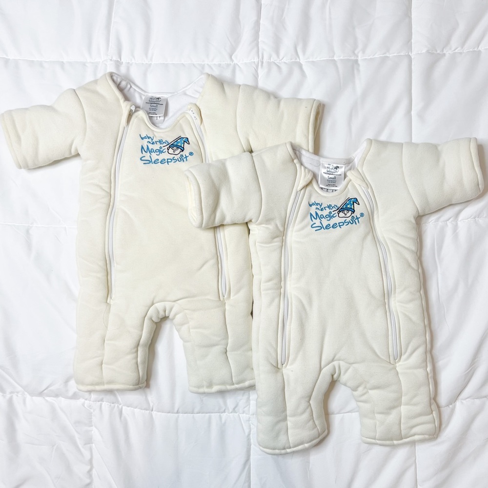 Lot of 2 Baby Merlins Magic Sleepsuit Yellow Small 3-6 Months